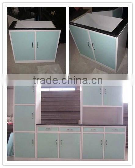 Steel kitchen cabinet with laminar flow design
