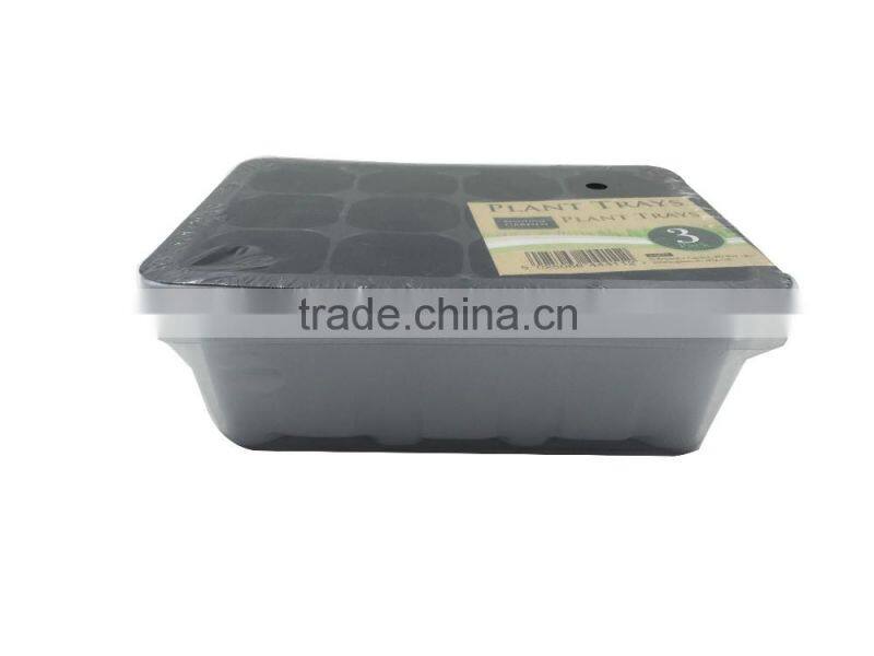 In door plant growing trays of 3 package PS for beautiful garden