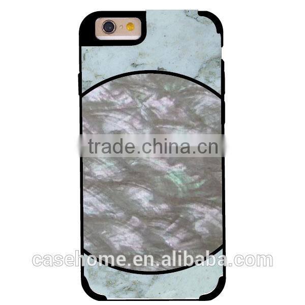 Luxury natural real abalone shell cover case for iPhone 6S marble Phone case
