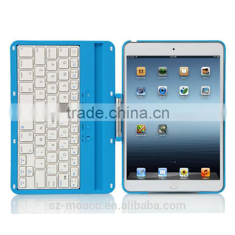 For iPad mini 2 Bluetooth Keyboard Case Cover with Stand and 360 Degree Rotating, bluetooth keyboard case for ipad mini 2