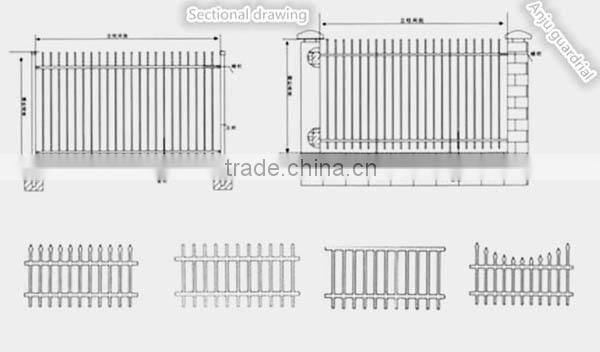 Cheap galvanized steel picket fence(DK024)
