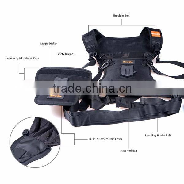 Commlite COMASTER Rain proof Multi Double Camera Carrying Vest with Lens Holder