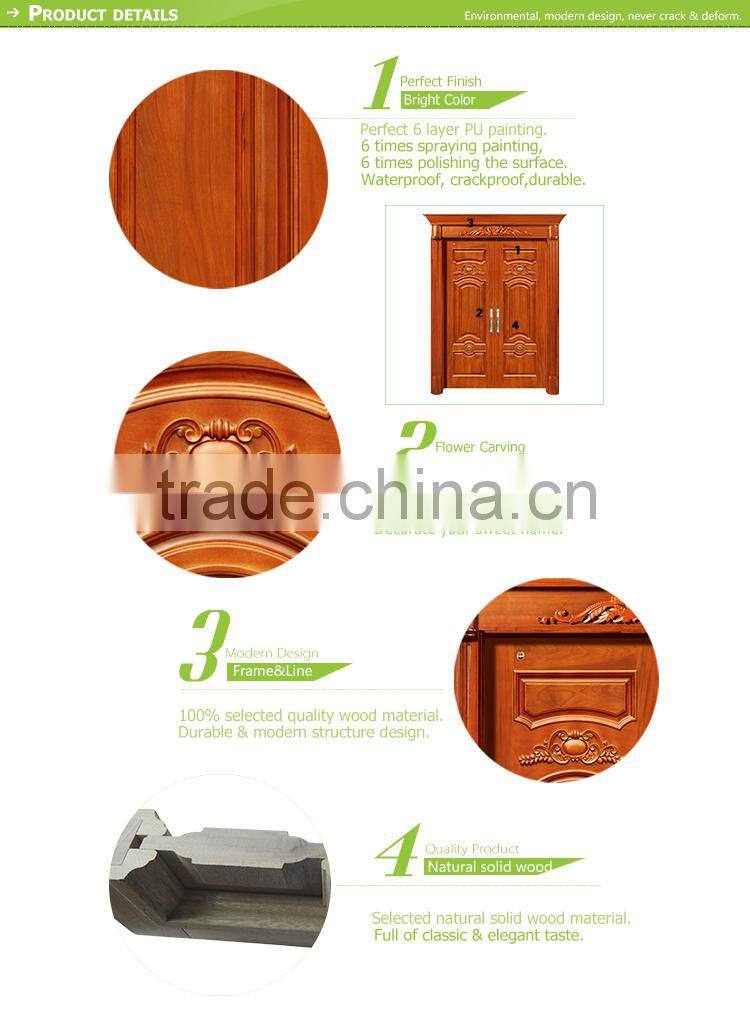 Guangzhou custom double swing MDF engineered door for business office
