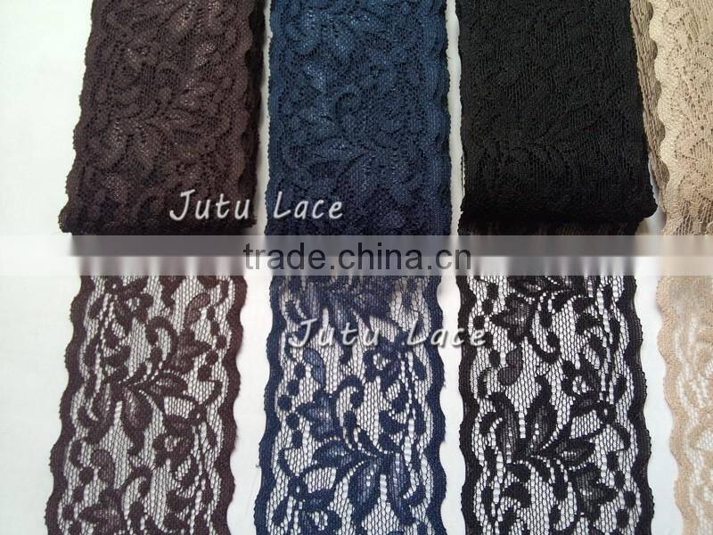New fancy 2" width decorative stretch lace elastic trim cheap price wholesale for headband hair accessory