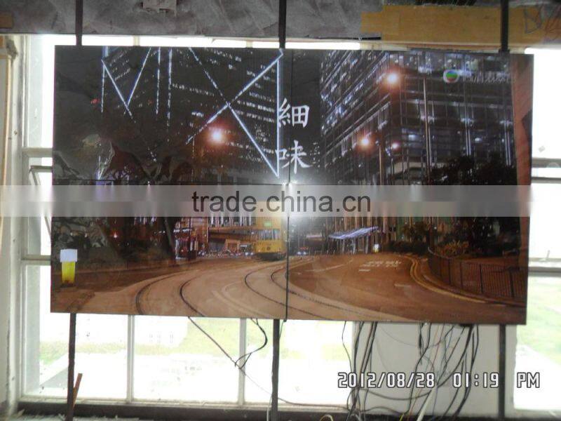 Seamless video wall screen for indoor