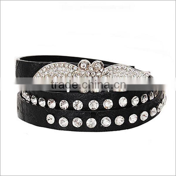 Three Line Rhinestone Stud Belt