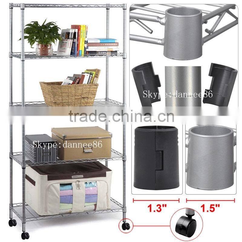 Chrome metal wire shelving