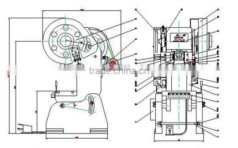 Machines for Manufacturing With J23 Open-Type Tiling For 200 Ton Power Press