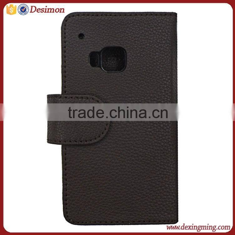 Hot sales flip wallet leather case cover for HTC One M9 phone case
