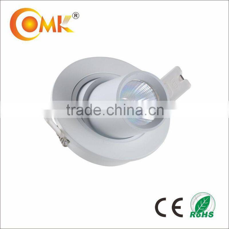 7W white painted Swivel surface mounted cob spotlights