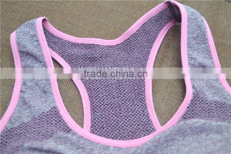 Sexy underwear women seamless sport bra yoga top padded tops