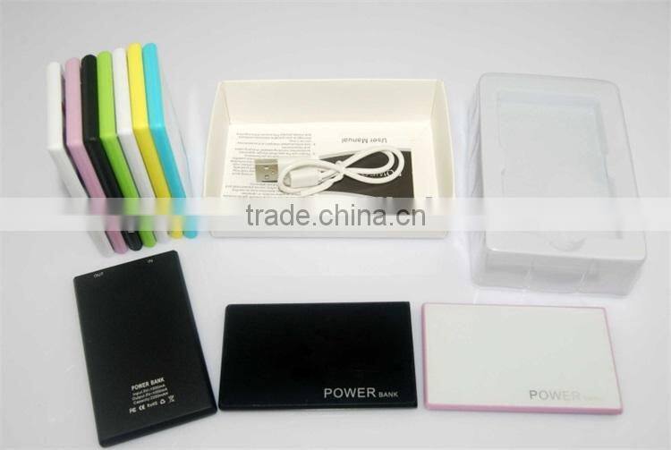 CE ROHS Certificated Super Slim Credit Card Mobile Power Bank 2200mAh