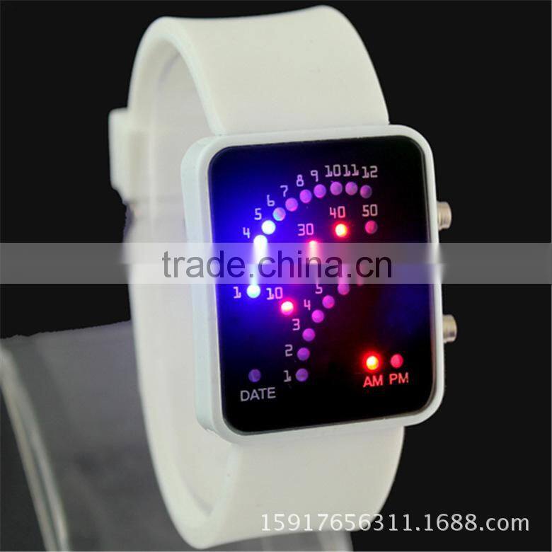 Round Touch screen LED watch ,silicone LED watch