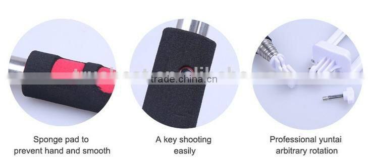 Q1 3 IN 1 mini extendable Tripod Handheld Wire Selfie Fold monopod Stick with Remote Button for iPhone IOS 8 Samsung Android