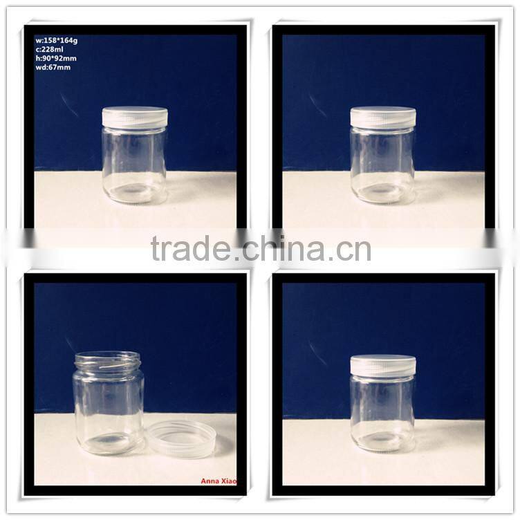 machine made glass honey jars 228ml on sale
