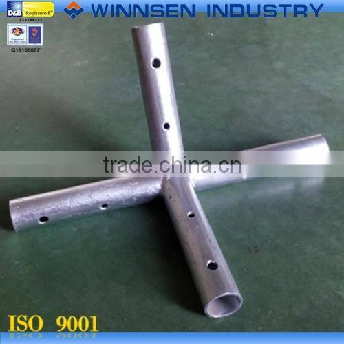 Chinese Manufacturer Carbon Steel Cross Joint 4 Way Fitting Pipe for Tent and Door Installation YS39034