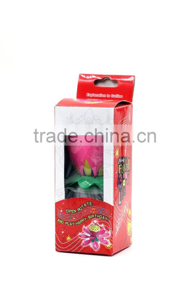 the most popular MUSIC birthday Lotus flower candle export in 2015
