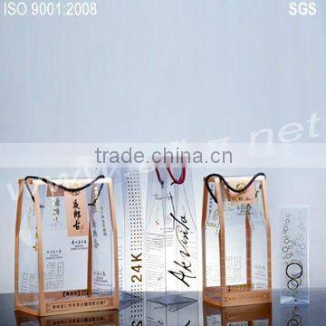 Square plastic flower packaging with printing