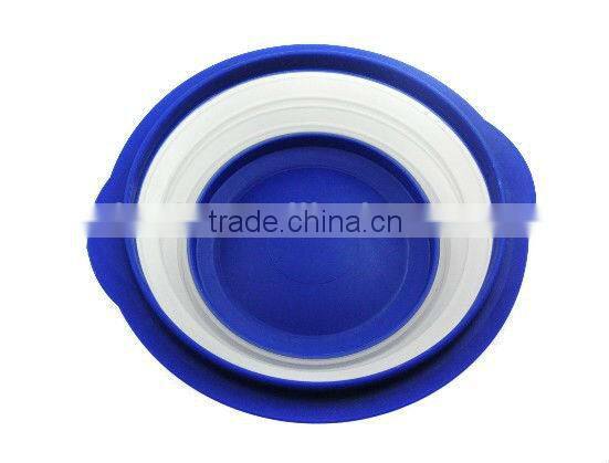 Foldable Silicone Pet Travel Bowl with Lid