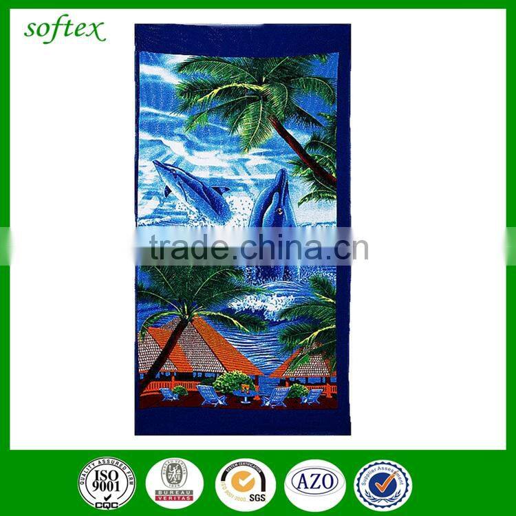 wholesale high quality print microfiber beach towel
