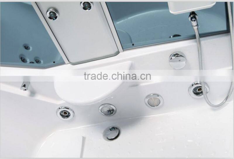 Luxury Living Room Furniture Hangzhou Italian Whirlpool Aluminum Frame Glass Sliding Door Round Home Steam Room