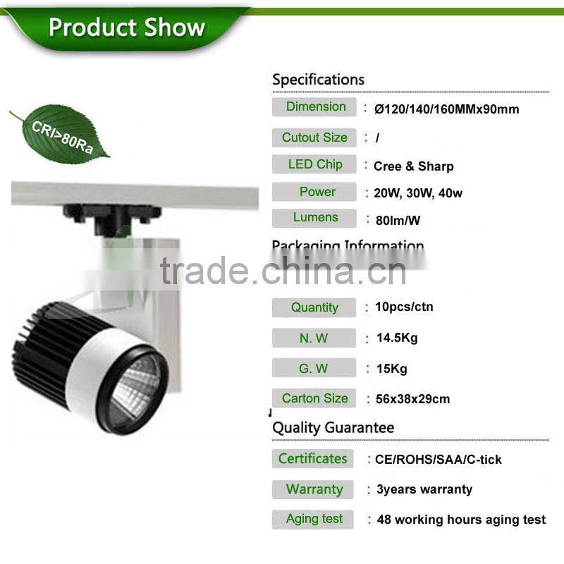 Cree chip track light spot 30W dimmable high quality factory price made in China