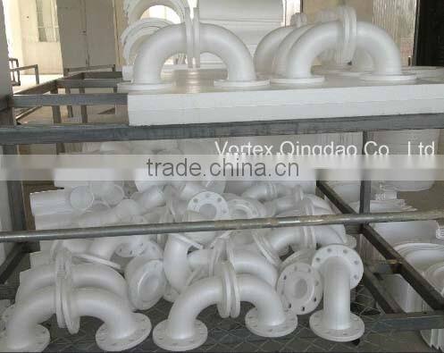 Flange spigot pipe with puddle flange