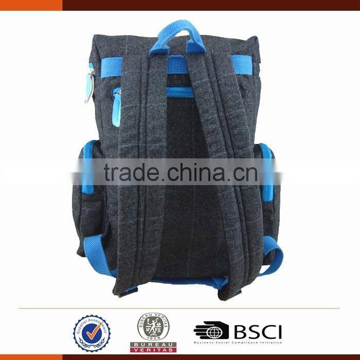 Customizable Plain Cotton Square Backpack College Bag