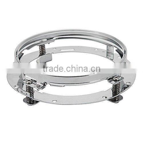 7inch Round Mounting Bracket Ring for 7" LED Projector Head Light Black for Harley Davidson