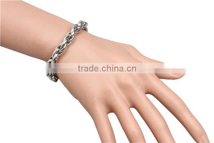 Fashionable jewelry simple style natural color 316l stainless steel men bracelet