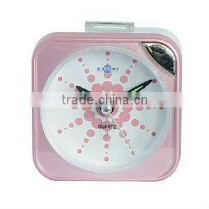 plastic square shape table alarm clock wake up laght alarm clock