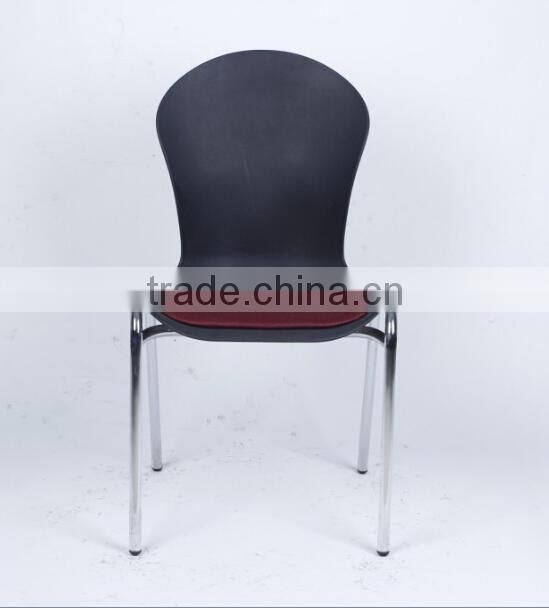 wholesale STACKABLE theather furniture church plastic chairs with metal frame 1015d