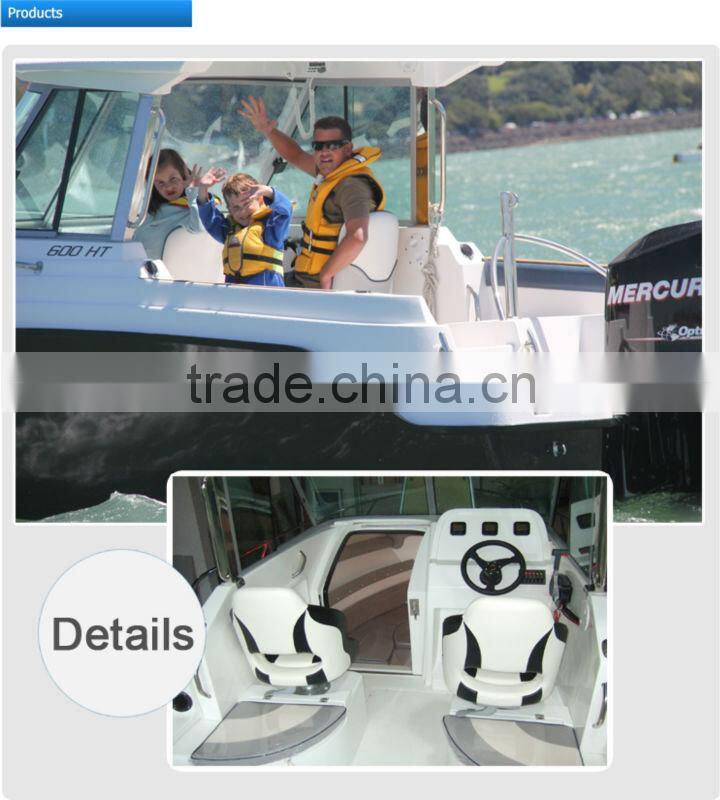 6m Fiberglass fishing boat with outboard engine (600 Hard Top Fisherman)