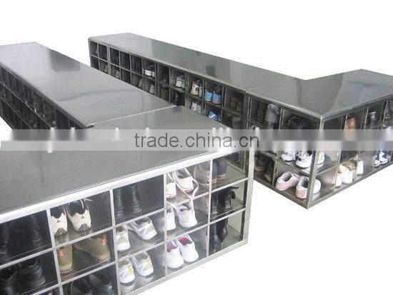 Cleanroom furniture stainless steel large shoe cabinet
