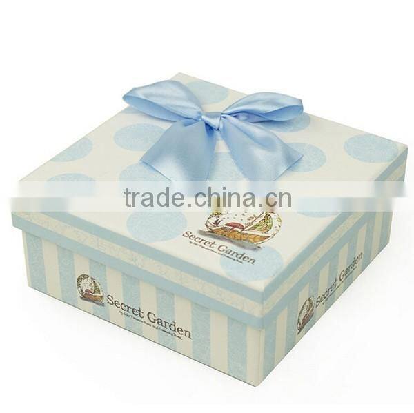 Chinese supplier high quality large round paper gift box with ribbon