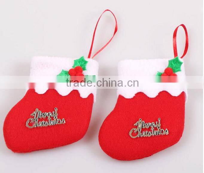 2016 christmas socks and small gloves tree hanging decoration sale supplies