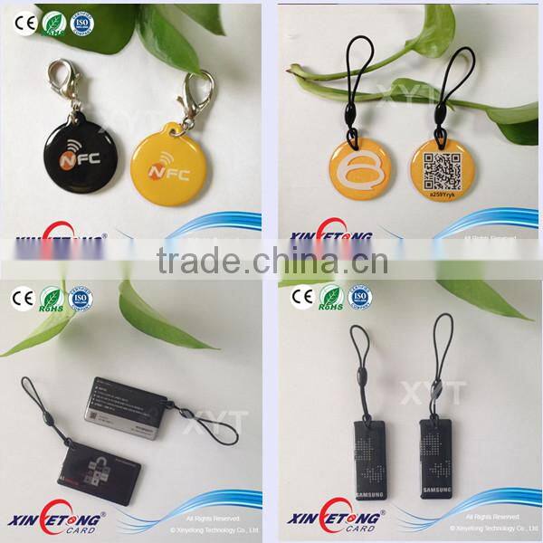 ISO14443A RFID NFC PET Epoxy Tag with Metal Ring