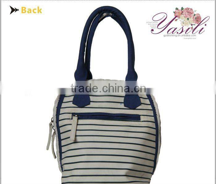 2013 best sell striped canvas handbag