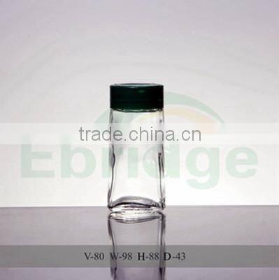 home use clear seasoning power glass bottles, spice shaker