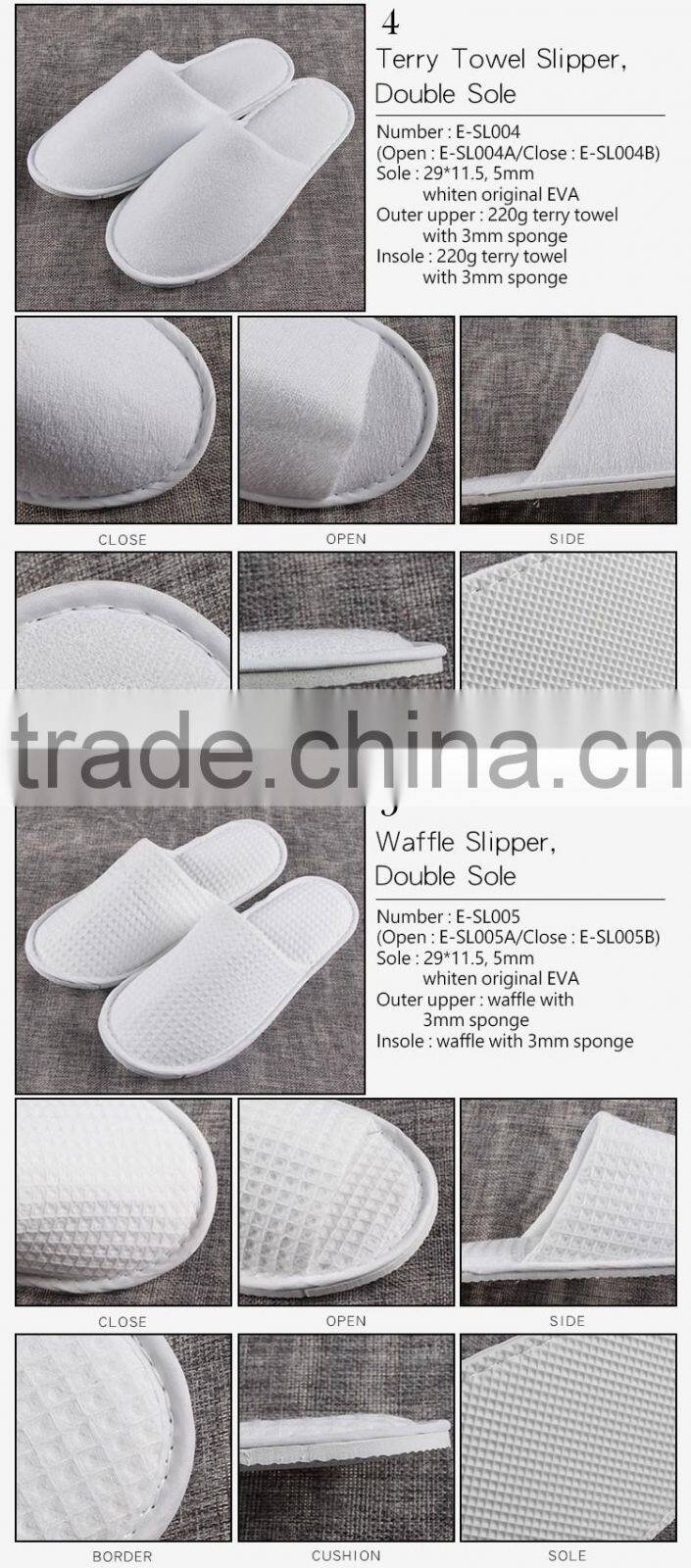 wholesale house guest slippers china terry towel slippers for traveling