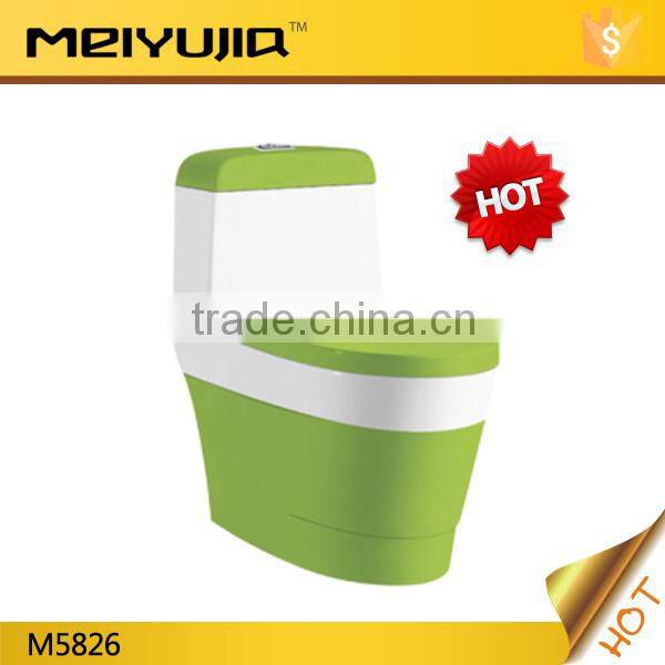 Ceramic siphonic flushing floor mounting one-piece closet