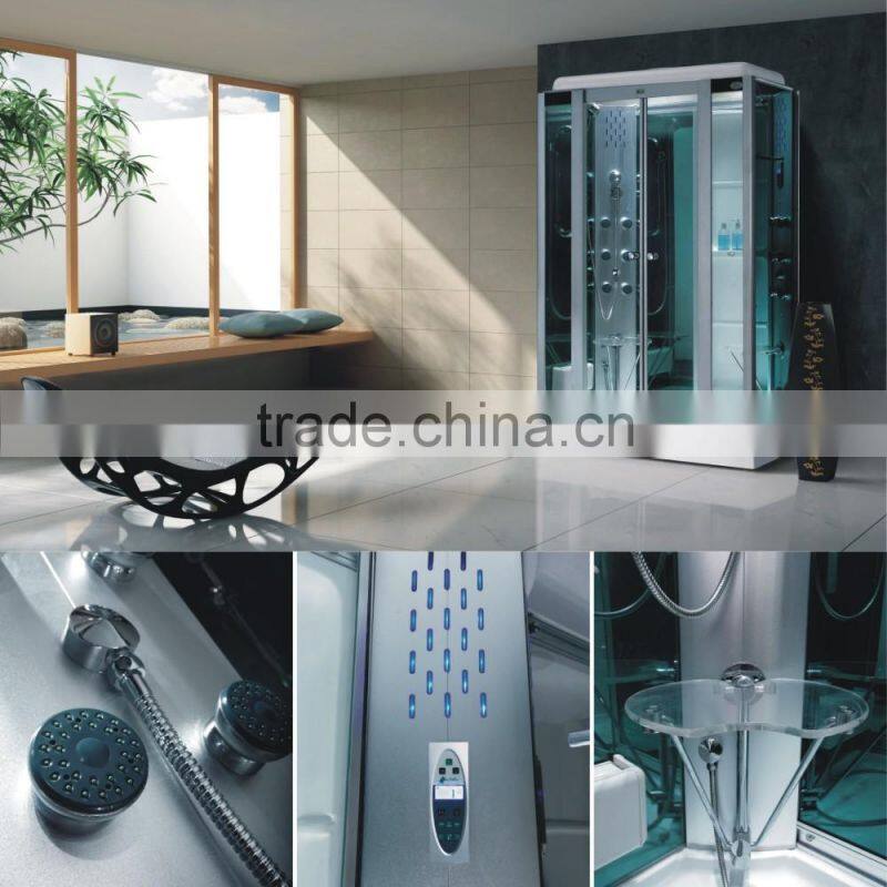 double person wet steam room with seats