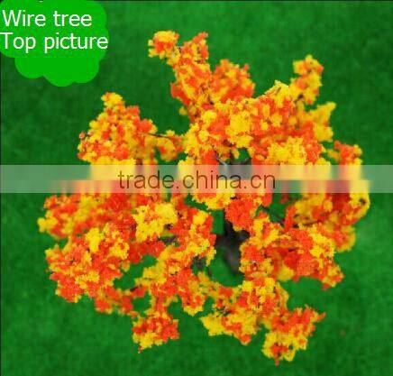 model wire tree, scale model wire tree for N scale, wire tree in building materials, magent wire tree