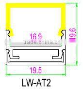 The aluminum profile dedicated for ceiling led lighting for interior and thin furniture elements