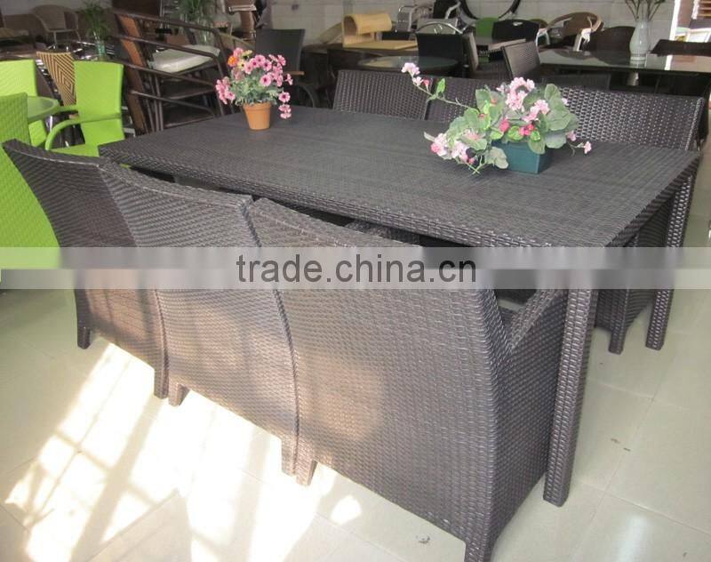aluminum outdoor furniture comfortable leisure rattan wicker table chairs dining set YPS003