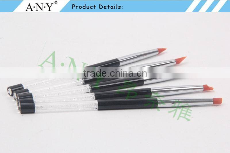 ANY Nail Art Design 3D Carving Crystal Handle 5PCS Silicone Brush Set