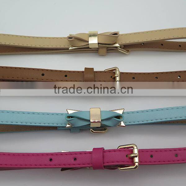 Lady's dual purposel fashion belt with bowknot for dress