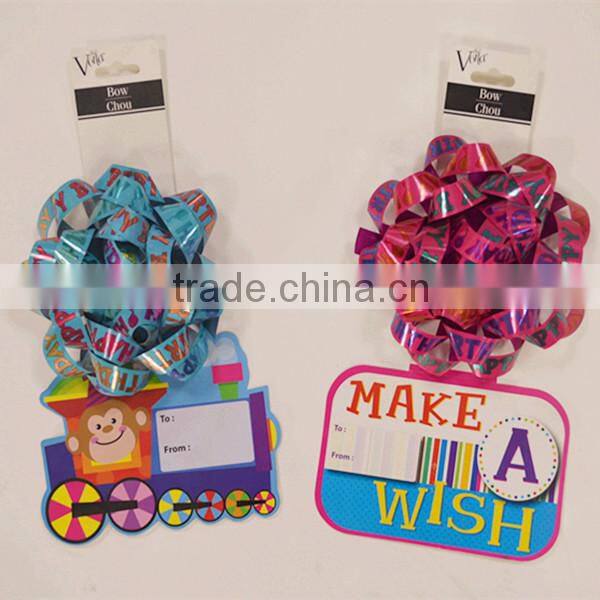 Deep Color Matte Metallic Ribbon Star Bow For Gift Packing