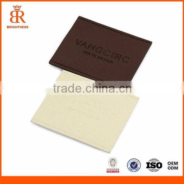 PU labels in garment jeans patches leather labels for clothing