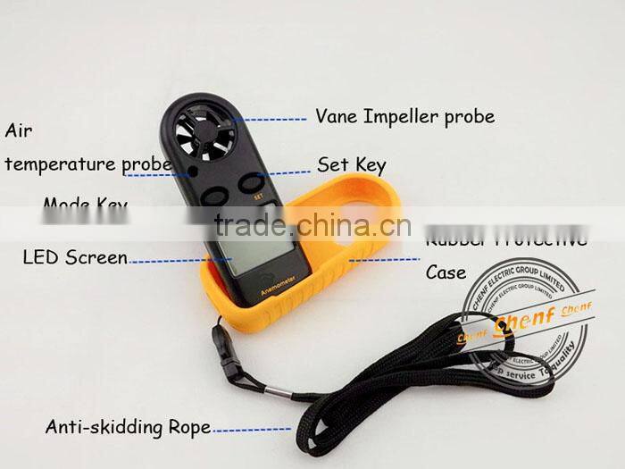 CE Standard! Digital Wind Speed Meter Anemometer with LCD CF816